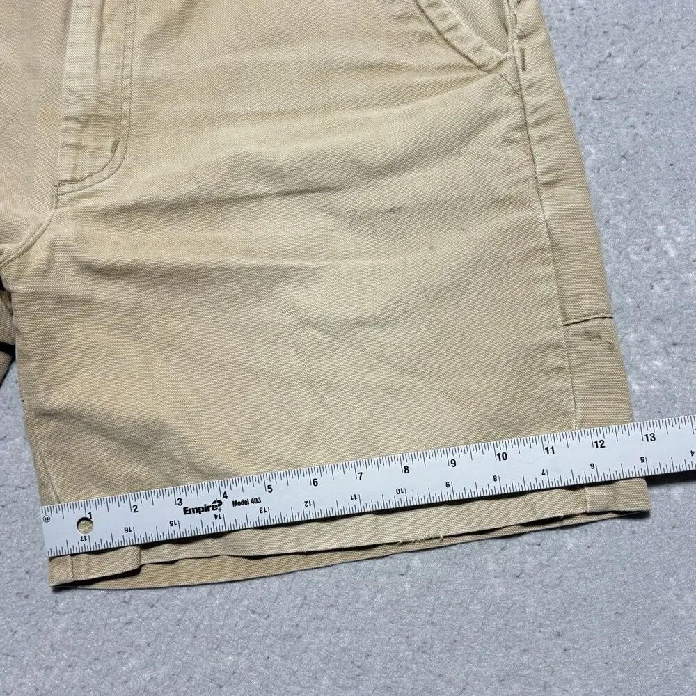 Patagonia Stand Up Shorts Men’s 34 Tan Organic Cotton Canvas 6”Heritage VTG
